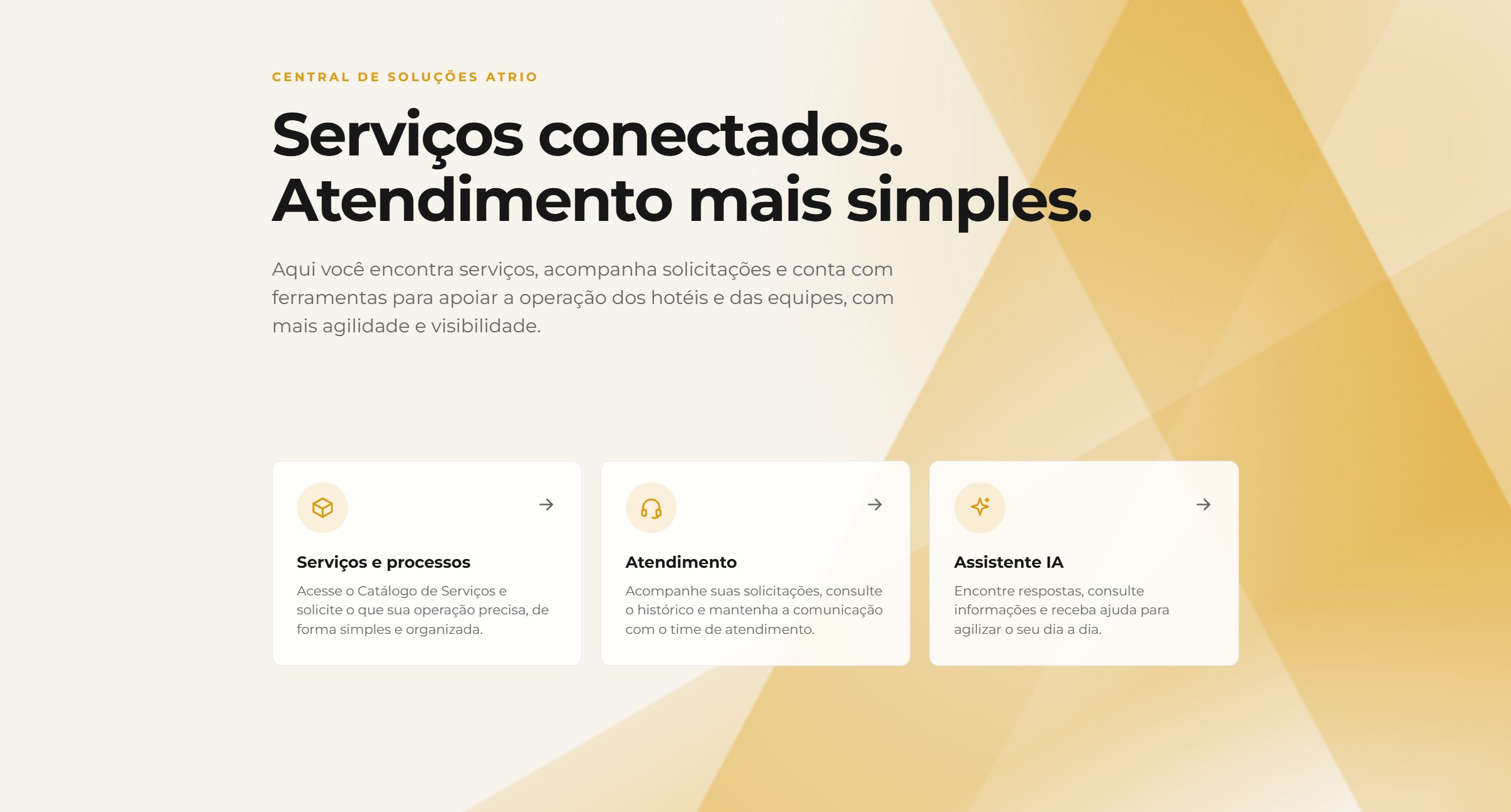 Central de Soluções Atrio - serviços conectados, atendimento mais simples.